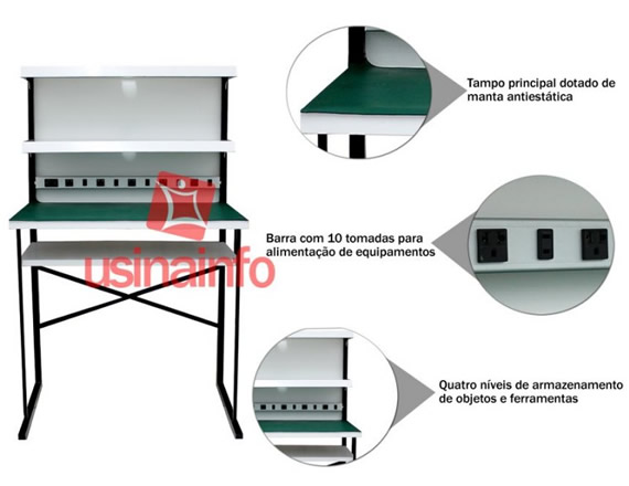 Bancada de trabalho com proteção antiestática - BK 1260