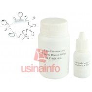 Tinta Fotossensível Branca para Máscara de Circuito Impresso + Catalisador - 100g