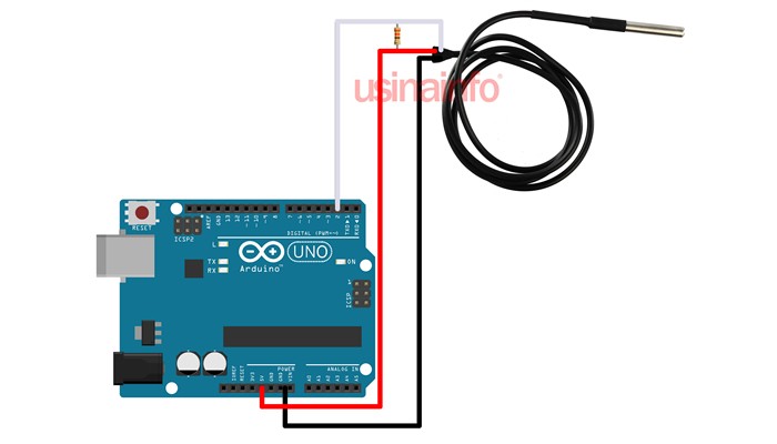 Sensor de Temperatura DS18B20 à Prova D'Água - [1007013]