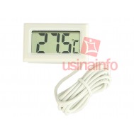 Termômetro Digital para Painel -50 a 110°C - Branco