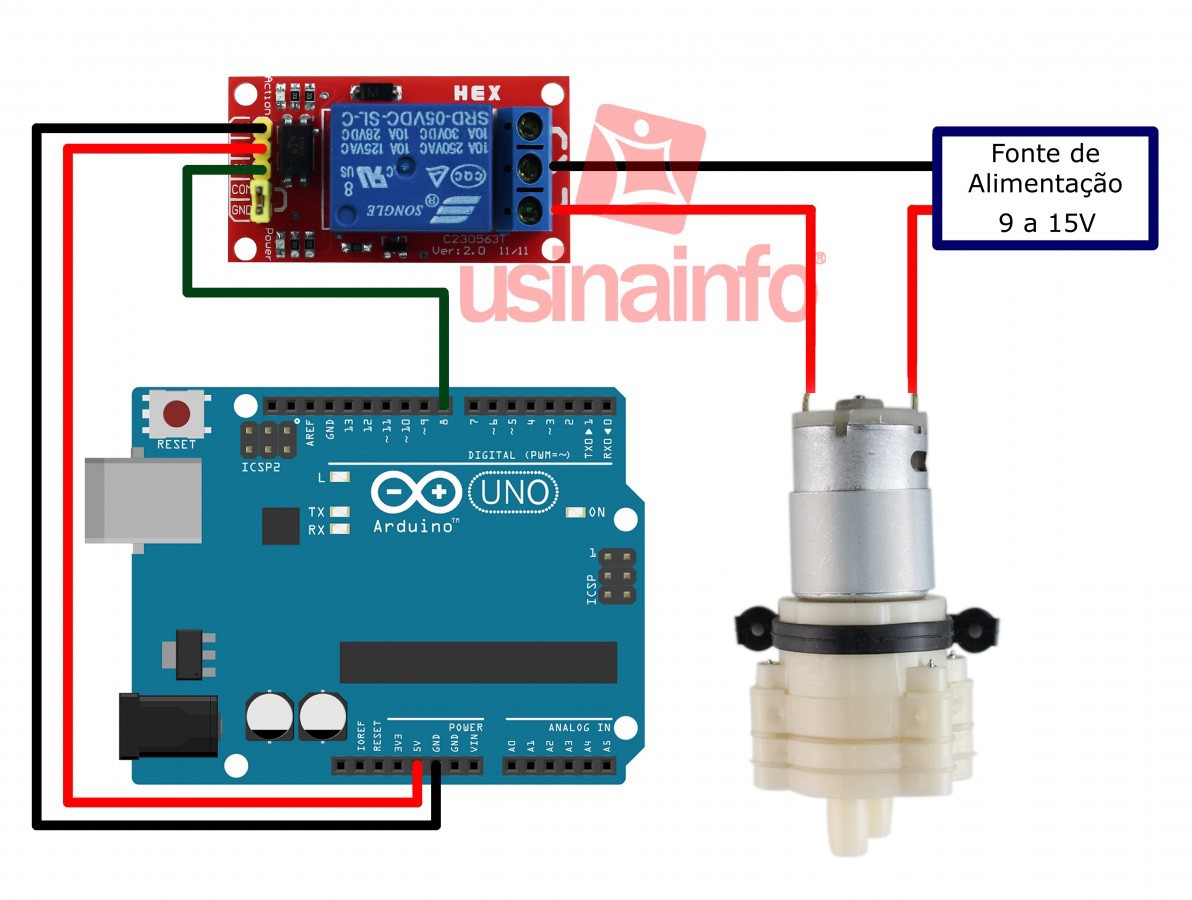 Mini bomba de água (d’água) para Arduino - RS-360SH- Imagem 6
