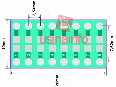 Adaptador DIP 2,54mm para Componentes SMD/SMT 0805, 0603 e 0402 - [1008613]