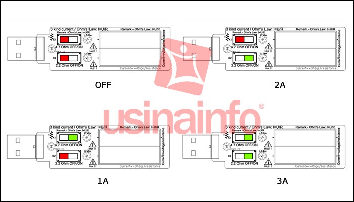 RESISTOR DE DESCARGA USB  2A / 3A - [1008786]