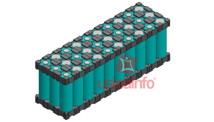 Suporte para Packs de Bateria 18650 Encaixável - [1009048]