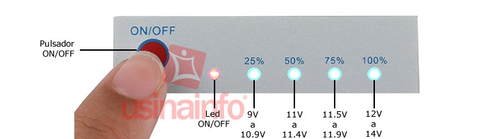 Indicador de Bateria 12V / Medidor de Bateria 12V - [1009711]