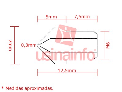 Nozzle Bico Extrusora Impressora 3D 0.3mm - [1010389]