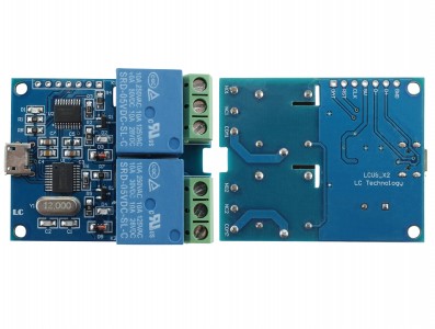 Módulo Relé 2 Canais Micro USB com Conversor CH340 - Imagem 3