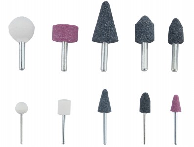 Pontas montadas (pedras de desbaste) para furadeiras elétricas - Jogo com 10 peças - Imagem 1