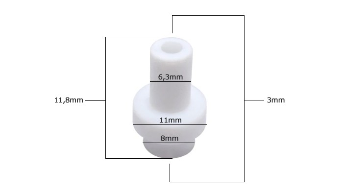 Isolador PTFE 3mm Hotend Olsson Ultimaker 2 - [1013481]