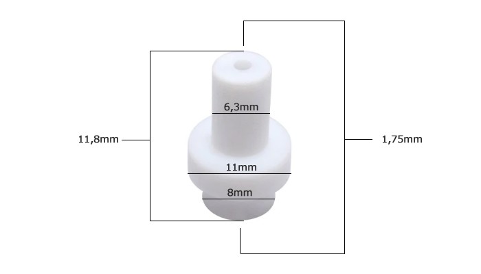 Isolador PTFE 1.75mm Hotend Olsson Ultimaker 2 - [1013482]