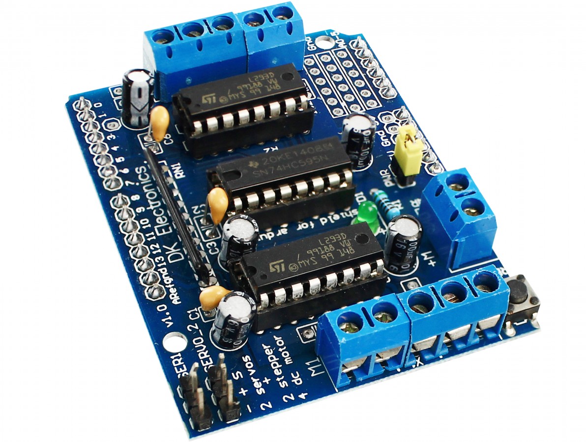 Motor Shield Arduino L293d Driver Ponte H Usinainfo