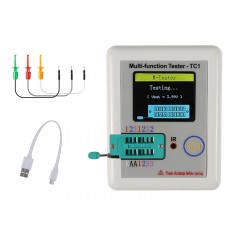 Testador de Componentes Eletrônicos LCR-TC1 com Display 1.8" e Bateria de Lítio