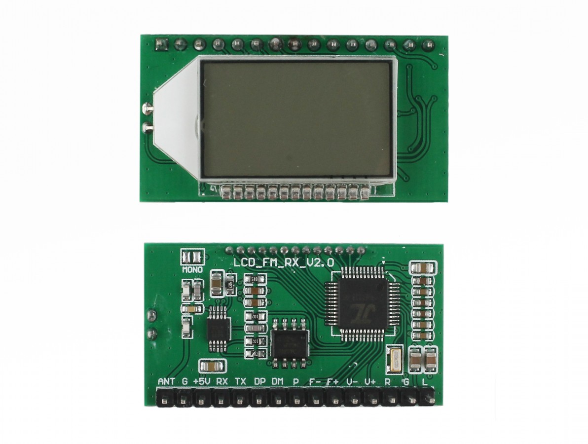 Receptor FM PLL LCD 87-108MHZ com Tela de 1" - Compatível com Comando Serial- Imagem 3