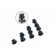 Capa para Push Button 6x6mm Preta - Kit com 10 Unidades