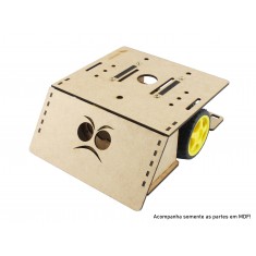 Chassi em MDF para Robô Sumo Zumo Robot RS100 V2 + Manual de Montagem