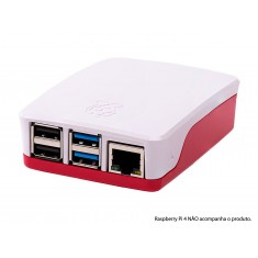 Case para Raspberry Pi 4 - Cereja/Branco