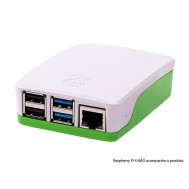 Case para Raspberry Pi 4 Oficial Verde/Branco