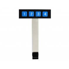 Teclado Matricial de Membrana 1x4 com 4 Teclas e Conector de 5 Pinos