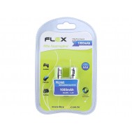 Pilha AAA Recarregável 1000 mAh Flex - Kit com 2 unidades