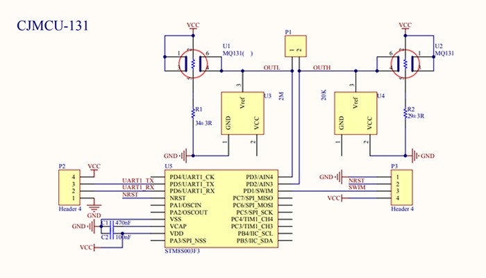 Sensor de Gás Ozônio MQ-131 Duplo para Baixa e Alta Concentração - [1015462]