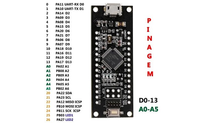 Wemos Samd21 Mini Cortex M0 32bits 48MHz - [1015474]