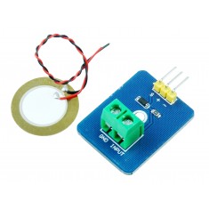 Sensor de Vibração e Toque Piezoelétrico 27mm Analógico