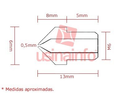 Nozzle Bico Extrusora Impressora 3D 0.5mm - [1015822]