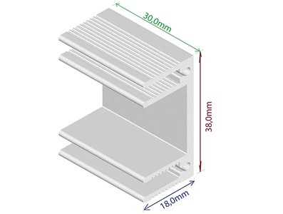 Dissipador de Calor em Alumínio 38x30x18mm - [1015931]