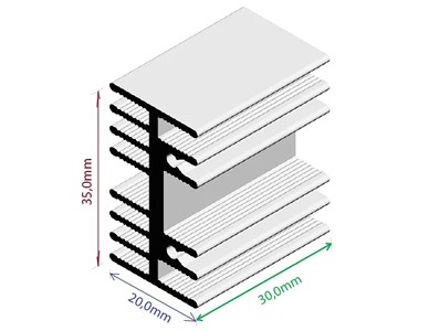 Dissipador de Calor em Alumínio 35x30x20mm - [1015932]