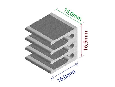 Dissipador de Calor em Alumínio 16x15x16mm - [1015934]