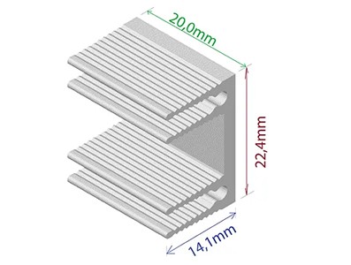 Dissipador de Calor em Alumínio 23x20x15mm - [1015936]