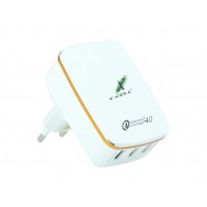 Fonte Chaveada 5V 5.1A USB 3.0 Tripla para Arduino, ESP32 / Carregador Ultra Rápido Universal QC4.0