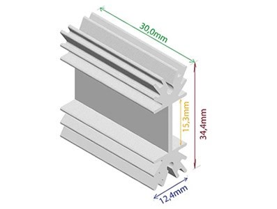 Dissipador de Calor em Alumínio 35x30x12mm - [1016154]