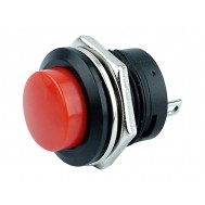 Pulsador Push Button NA 16mm / Chave Botão R13-507 6A Vermelho