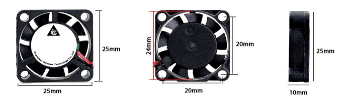Mini Cooler 5V 25x25mm para ESC e Projetos - [1016566]
