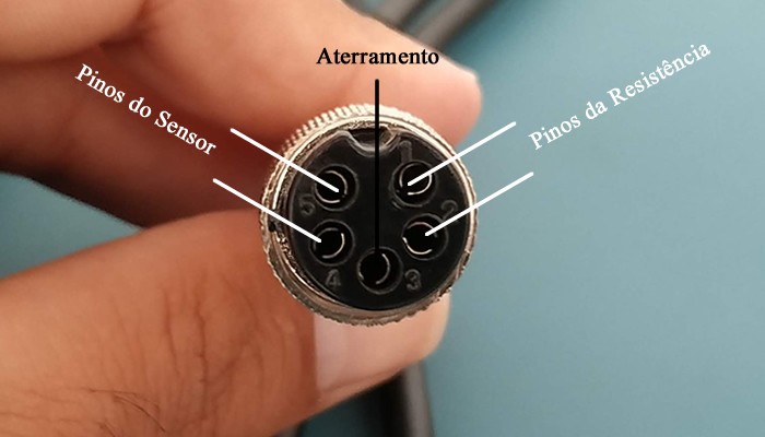 Ferro de solda para Estação de Solda - Conector fêmea 5 pinos - Preto  - [1016818]