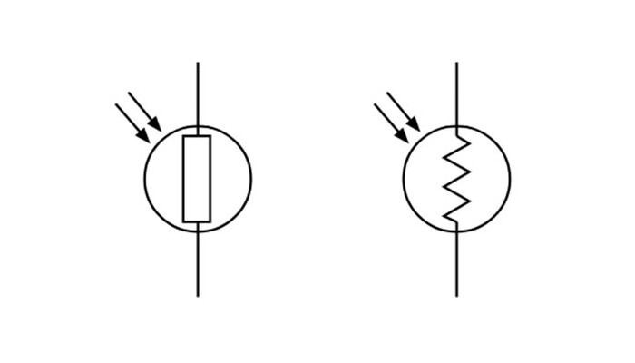 Símbolo LDR Resistor Dependente de Luz - [1016829]