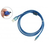 Cabo Mini USB Blindado 1,5m com Filtro para Arduino NANO