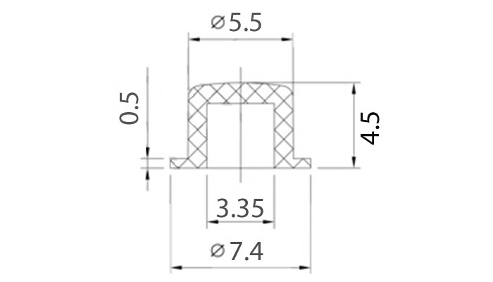 Capa para Push Button 6x6mm Preta - Kit com 10 Unidades - [1016928]