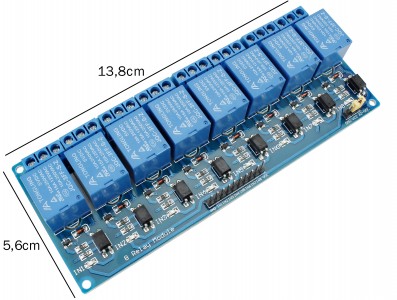 M&oacute;dulo Rel&eacute; 5V 10A 8 Canais com Optoacopladores - OUTLET - Imagem 2