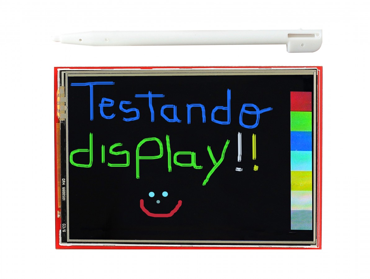TFT LCD 3.5” Shield Arduino Touch Screen com Slot SD- Imagem 1