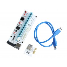 Cabo Riser Usb 3.0 Extensor PCI Express com Capacitores para Mineradora