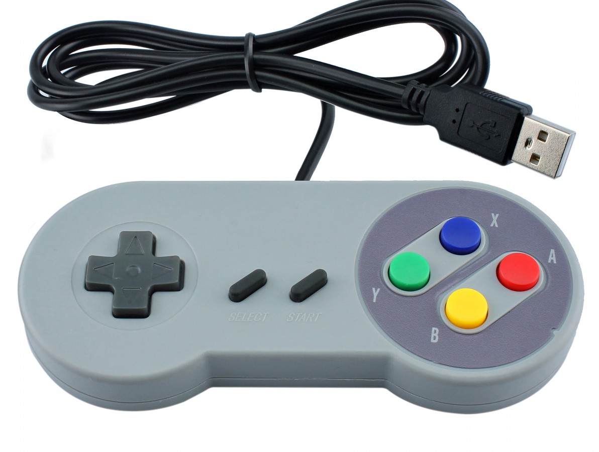 Controle Super Nintendo Snes USB Joystick Retrô com fio Video Game  Computador Pc Notebook Mac Raspberry : : Games e Consoles