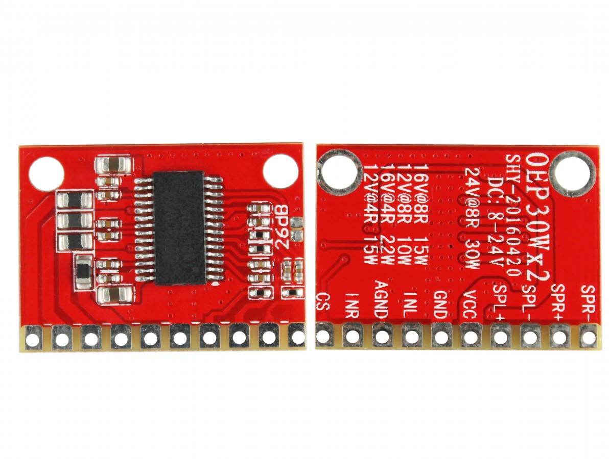 Mini Amplificador de Som TPA3110 Estéreo 2 Canais 30W + 30W com Bluetooth  4.2 - Usinainfo