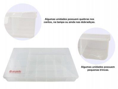 Caixa Organizadora 30x19,5x4,8cm com 16 Divisórias Grande - OUTLET - Imagem 2