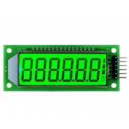 Display 7 Segmentos 6 Dígitos LCD 2,4” HT1621 Arduino com Fundo Verde