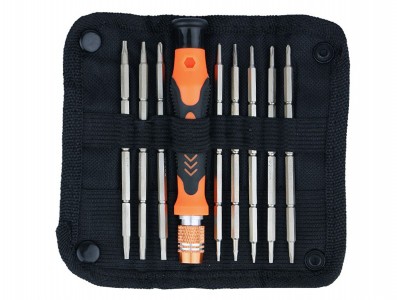 Kit de Chaves Profissionais para iPhones e Smartphones / Chave Torx, Pentalobe, Philips, Fenda, Allen e outras + Estojo - JM8124 - Imagem 1