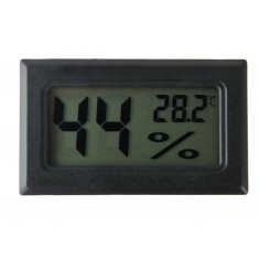 Mini Termo Higrômetro Digital com Sensor de Temperatura e Umidade - Preto