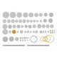 Kit de Engrenagens Pl&aacute;sticas 75 Pe&ccedil;as KE75 / Polias, Correias, Cremalheiras e Outros para Rob&oacute;tica DIY Arduino - Thumb 1