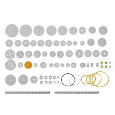 Kit de Engrenagens para Rob&oacute;tica 75 Pe&ccedil;as KE75 / Polias, Correias, Cremalheiras e Outros DIY